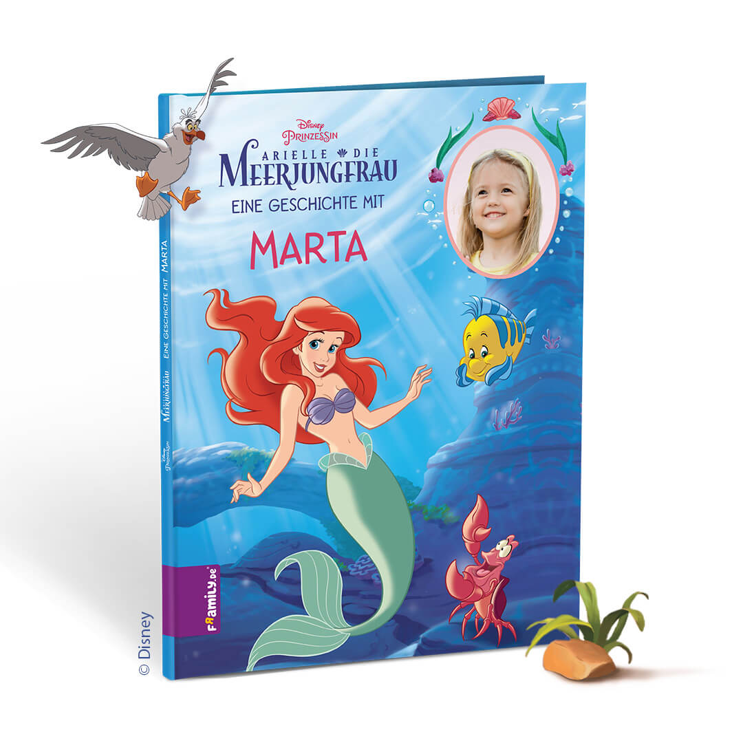 Personalisiertes Kinderbuch mit Arielle der Meerjungfrau   Framily